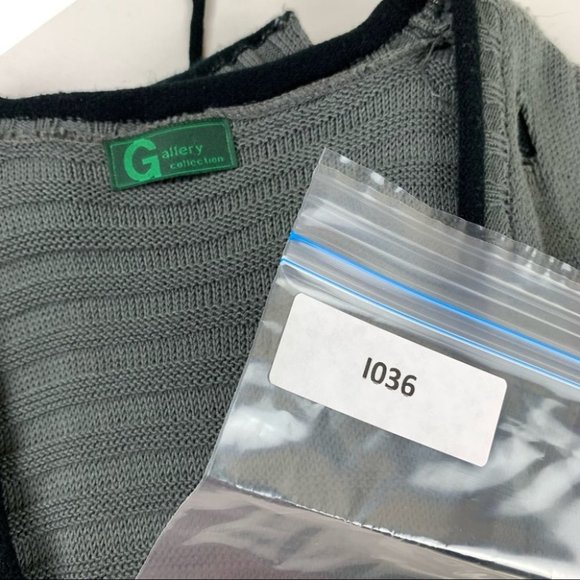 Gallery Collection Green/Grey Long Sweater Vest - Picture 8 of 8